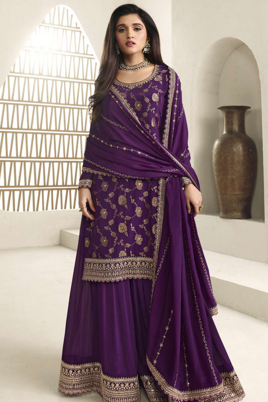 Indian Designer Purple Palazzo Suit 