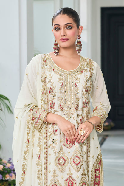 White Eid Special Pakistani Dresses Indian Wedding Salwar Kameez