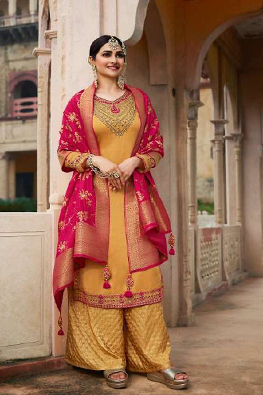 Women's Designer Ready To wear Traditional Look Palazzo Suit 