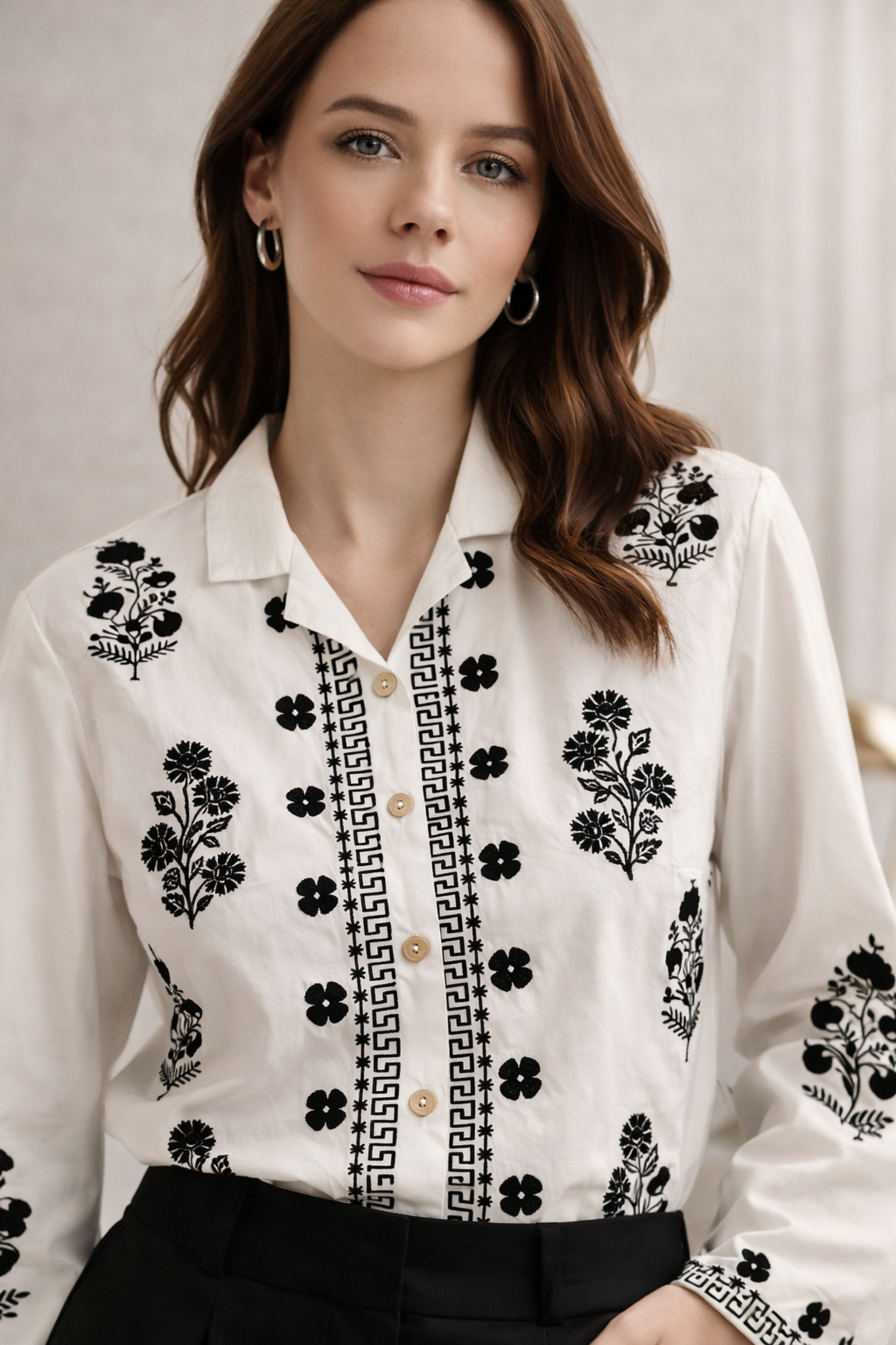 white cotton shirt for office wear styled with trousers