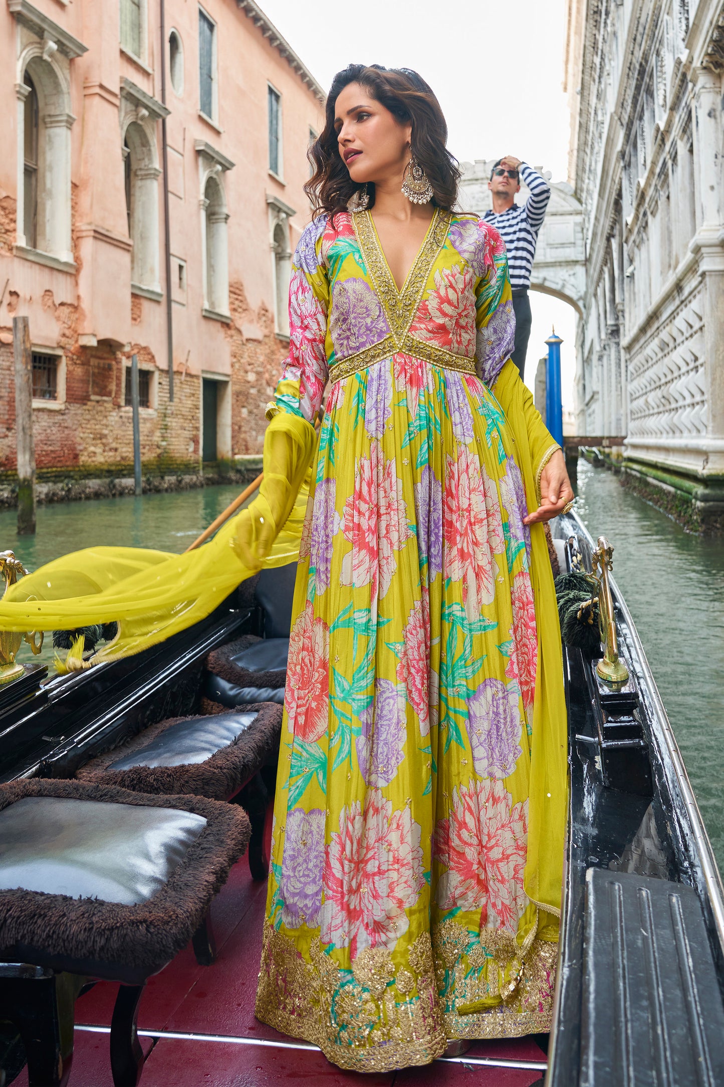 Anarkali indian look styled in Venice 