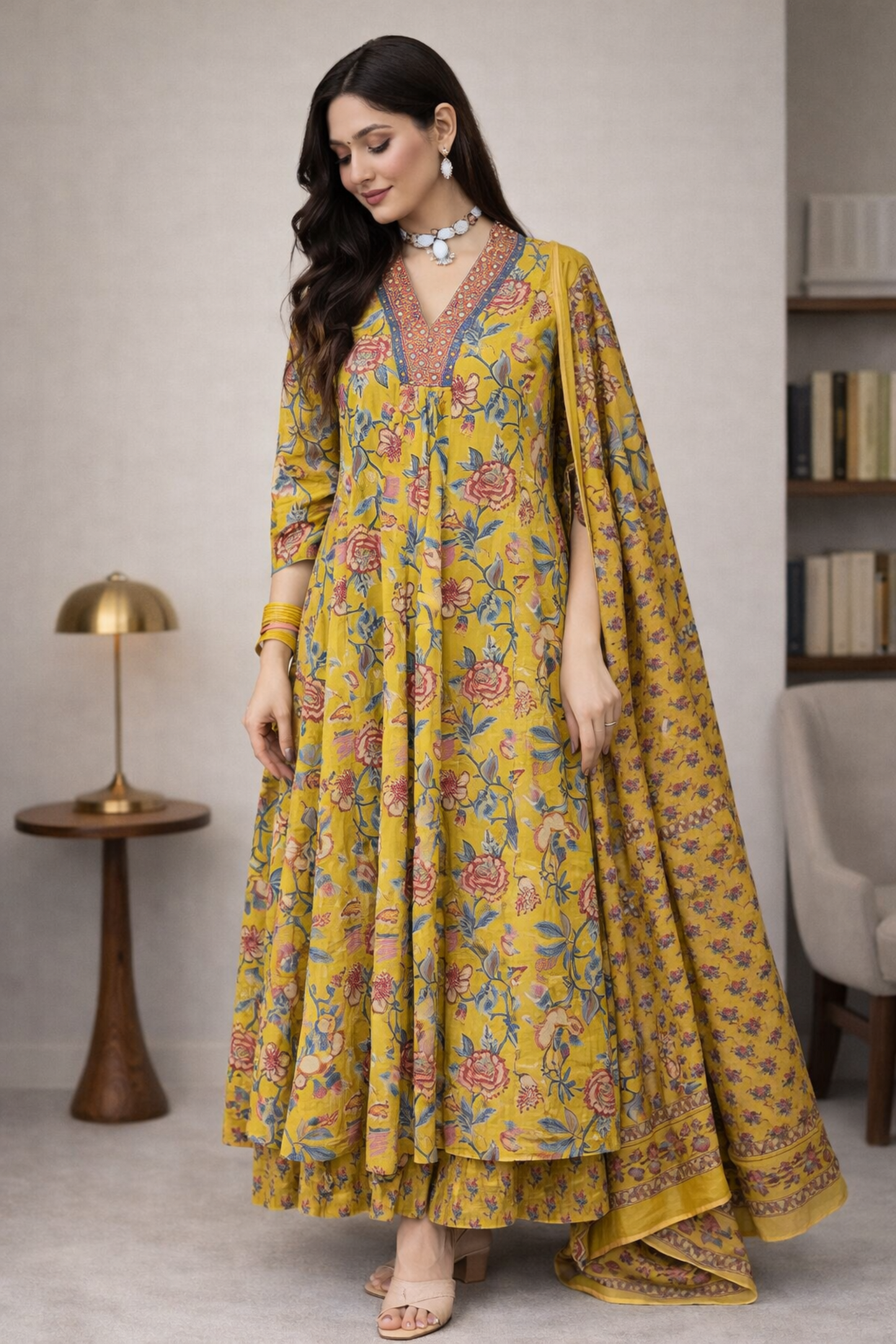 Casual ethnic look with printed kurti for womens