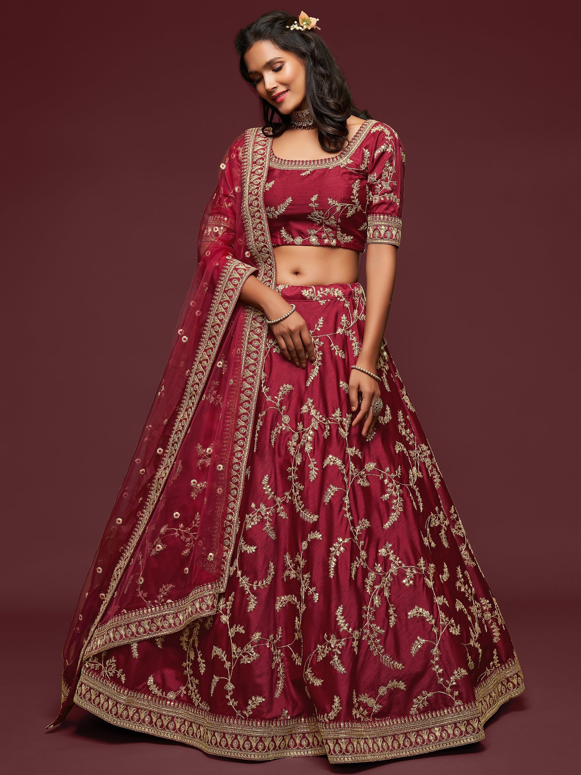 bridal lehenga for wedding reception styled look