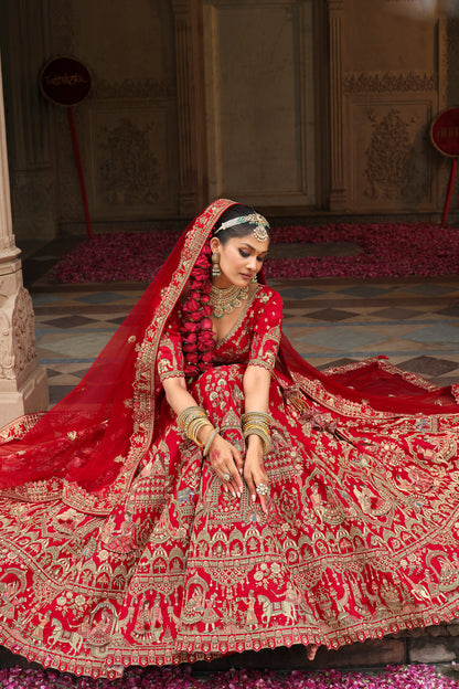 lehenga choli for wedding net dupatta styling view