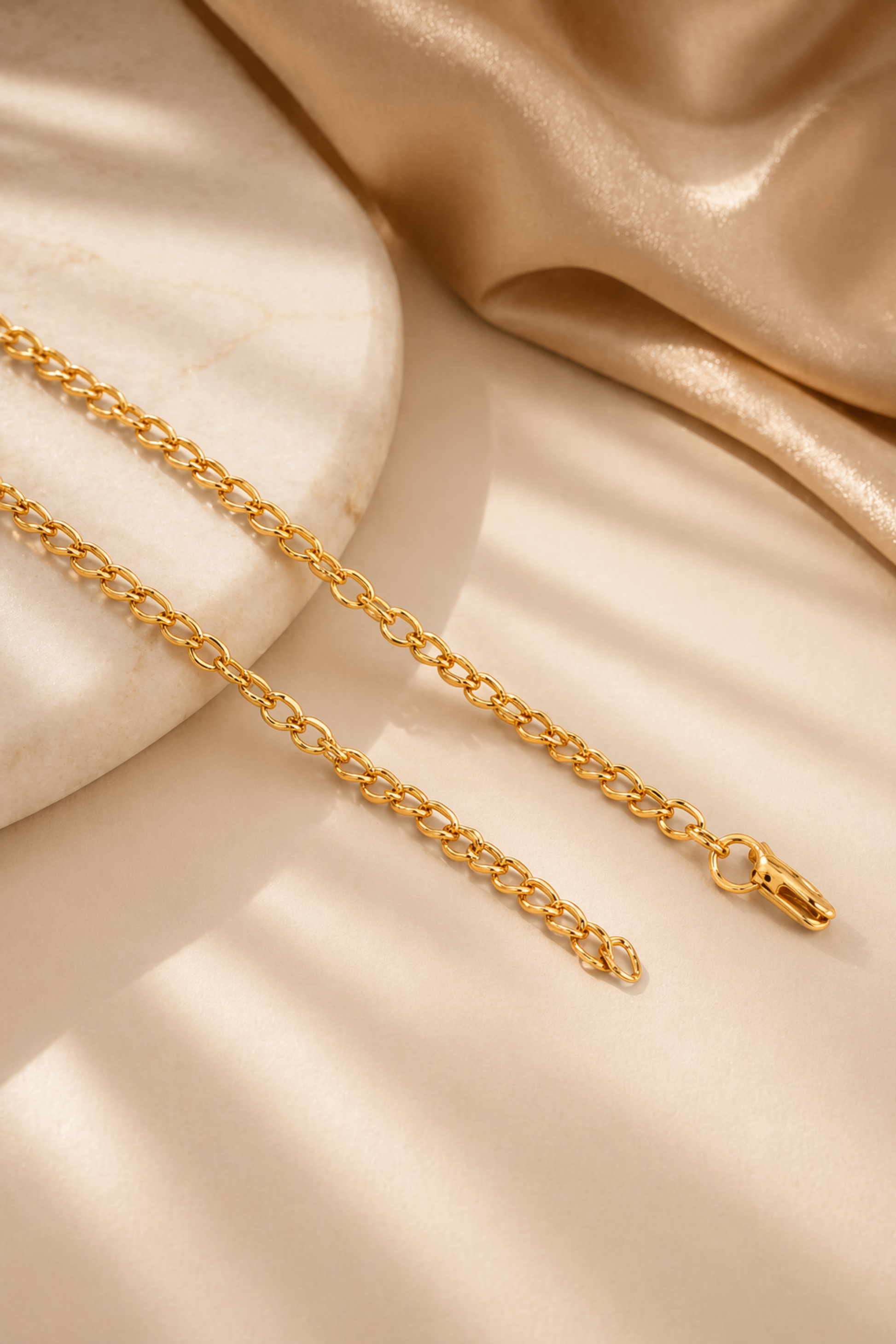 waist chain with central pendant and layered loops