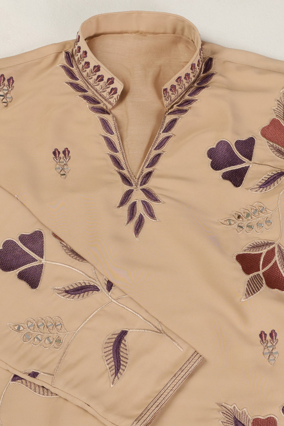 Beige Indian kurta for men for wedding celebrations
