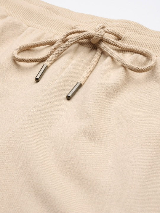 Close-up of cotton fabric texture beige pant