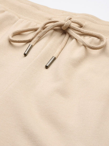 Close-up of cotton fabric texture beige pant
