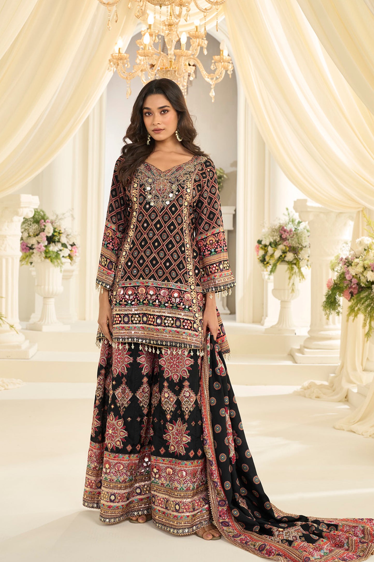 Indian Ethnic style designer wedding function palazzo suit 