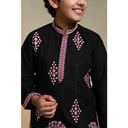 kurta for men stylish black viscose silk festive outfit
