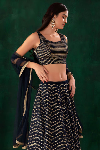 Black Lehenga Choli styled for Navratri celebration