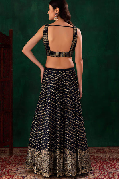 Designer Bridal Lehenga Choli with embroidered detailing