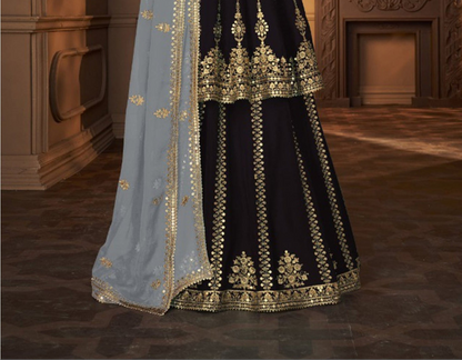 Minimal styling of lehenga choli for modern wedding guest
