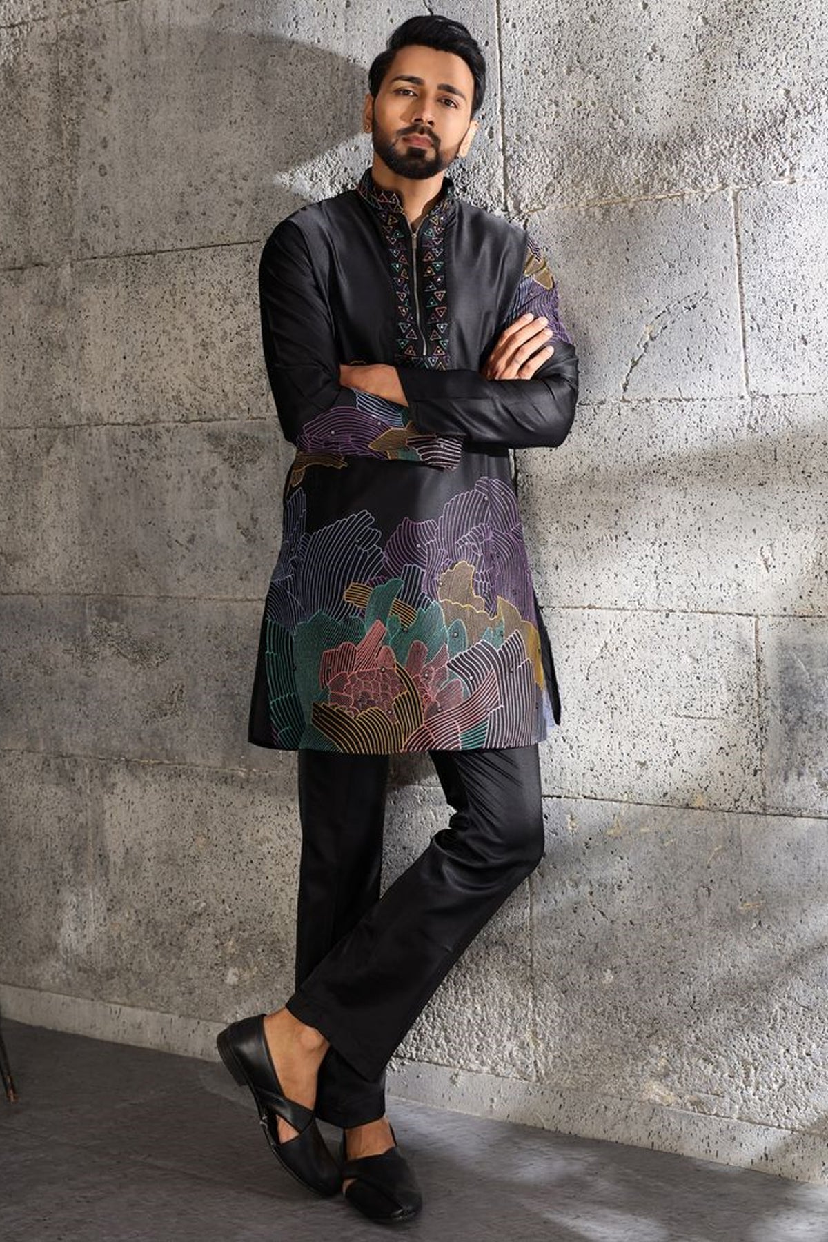 Black pajama set for Eid wear