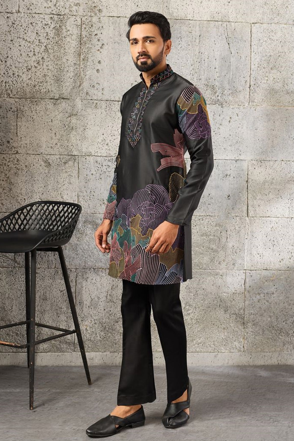 Black traditional outfit for special events