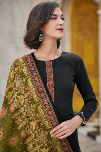 Cotton Salwar Kameez Inspired Black Outfit USA