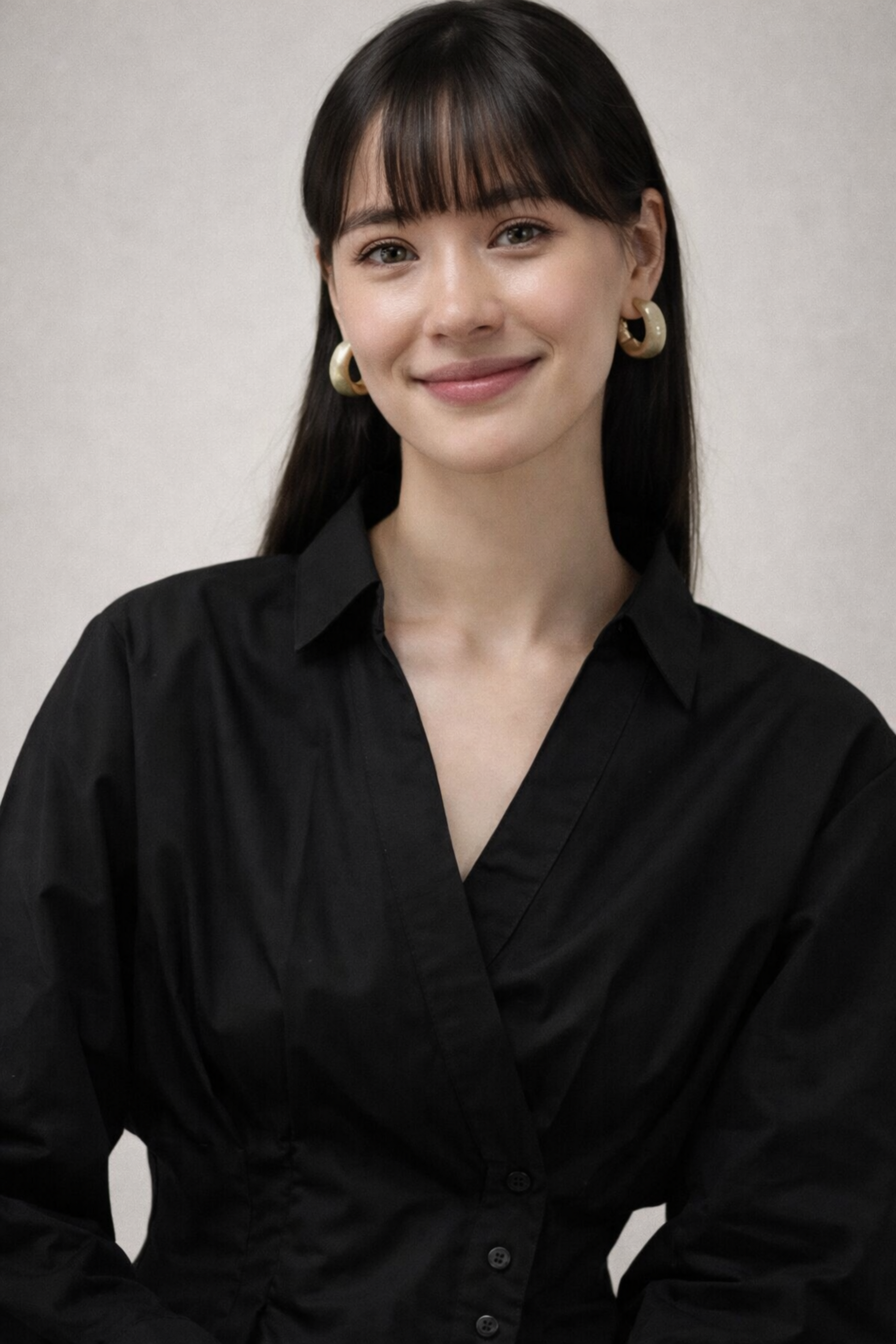 black shirt women full sleeve office styling