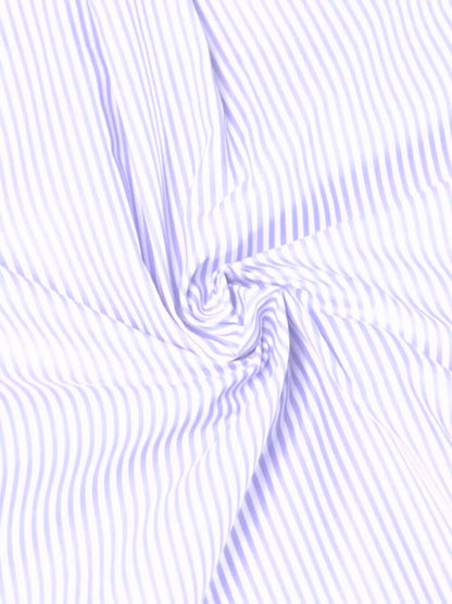 Cotton striped shirt sleeve cuff detail