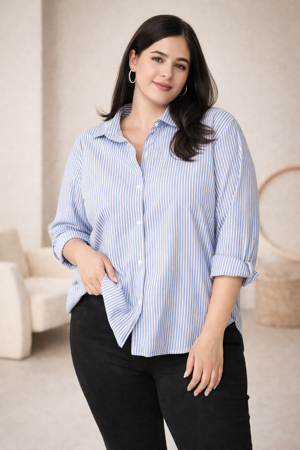 Full sleeve shirt for womens side profile