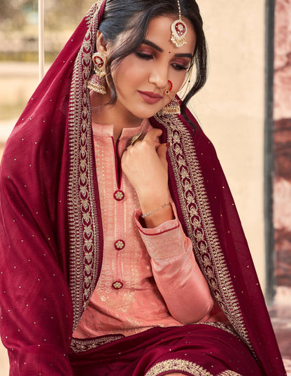 Bollywood style salwar kameez displayed in full-length view
