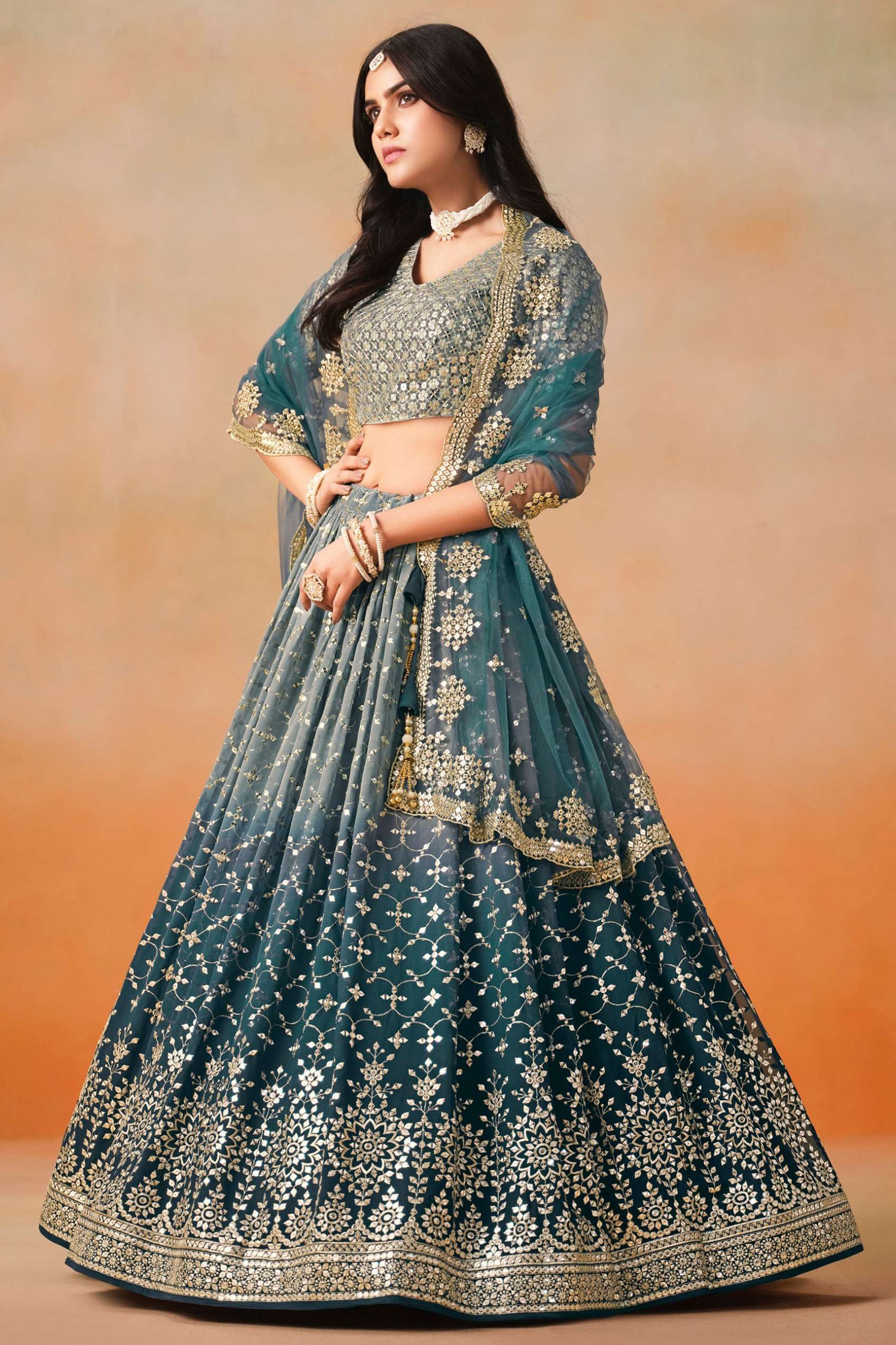 Bridal Choli In Olive Green For Wedding Events – Seyuri