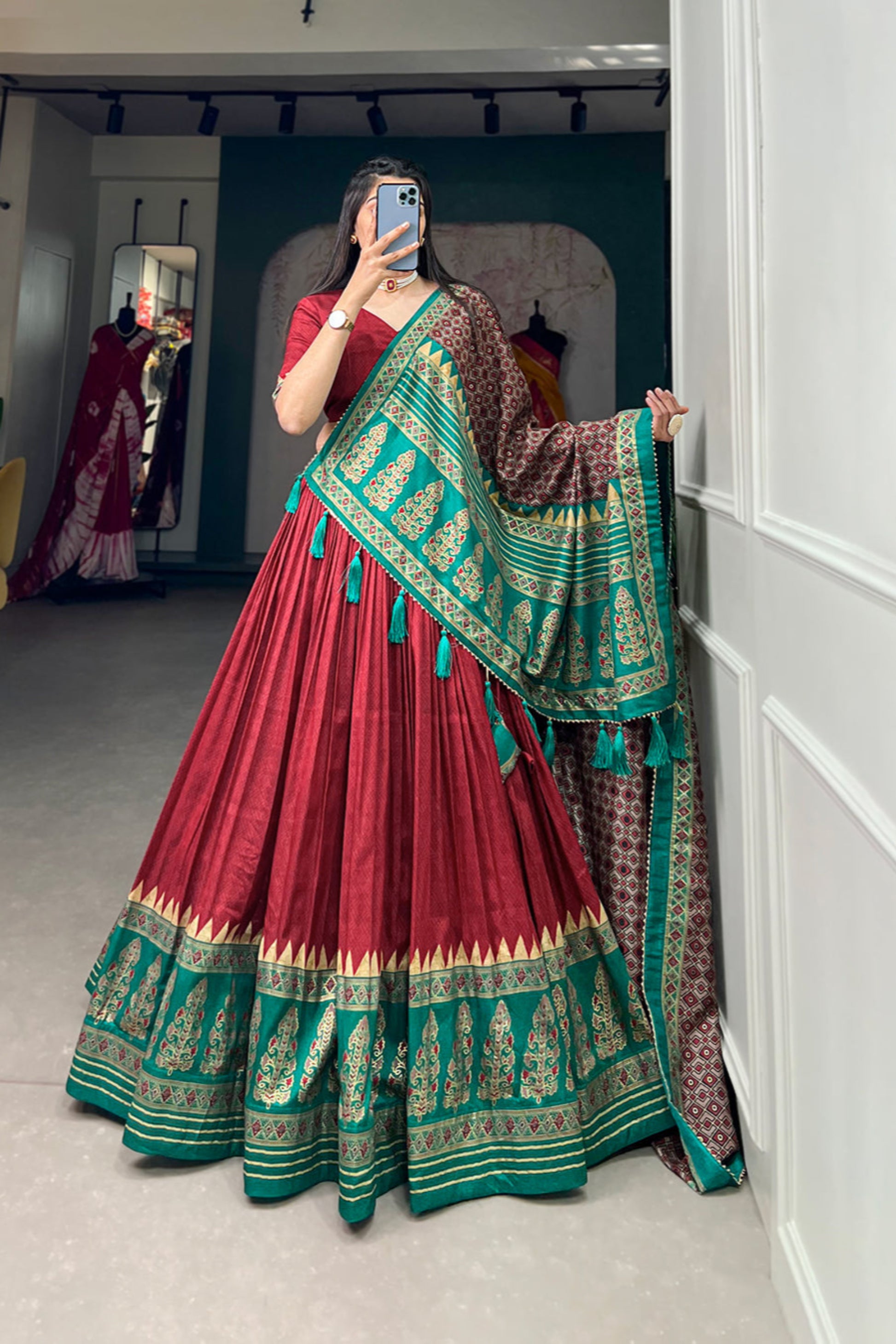 red bridal dresses pakistan inspired embroidery detail