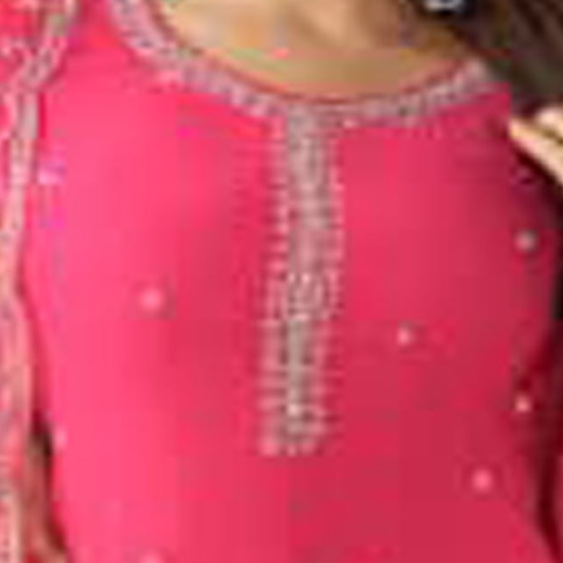 Detailed embroidery pattern on Chinon salwar suit