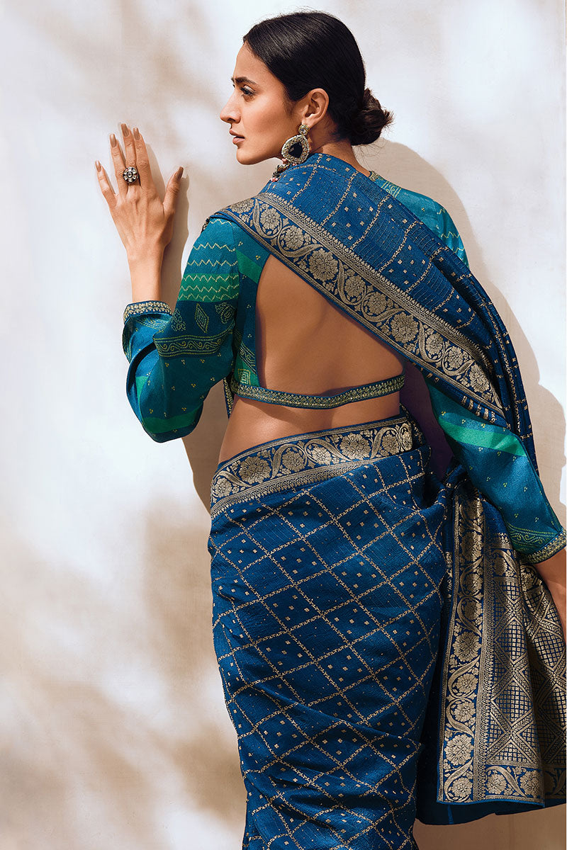 Blue Saree