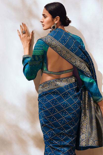Blue Saree