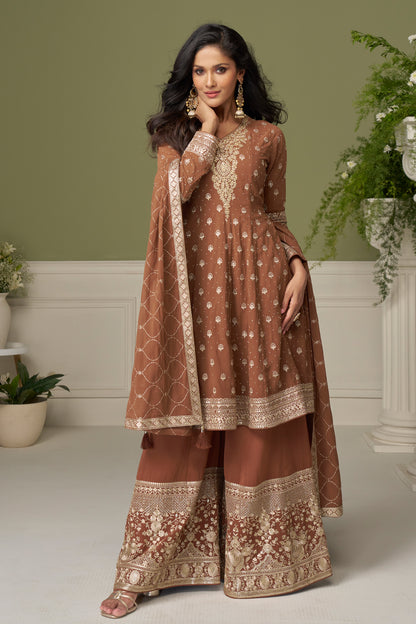 Wedding guest outfit with embroidered palazzo pants set
