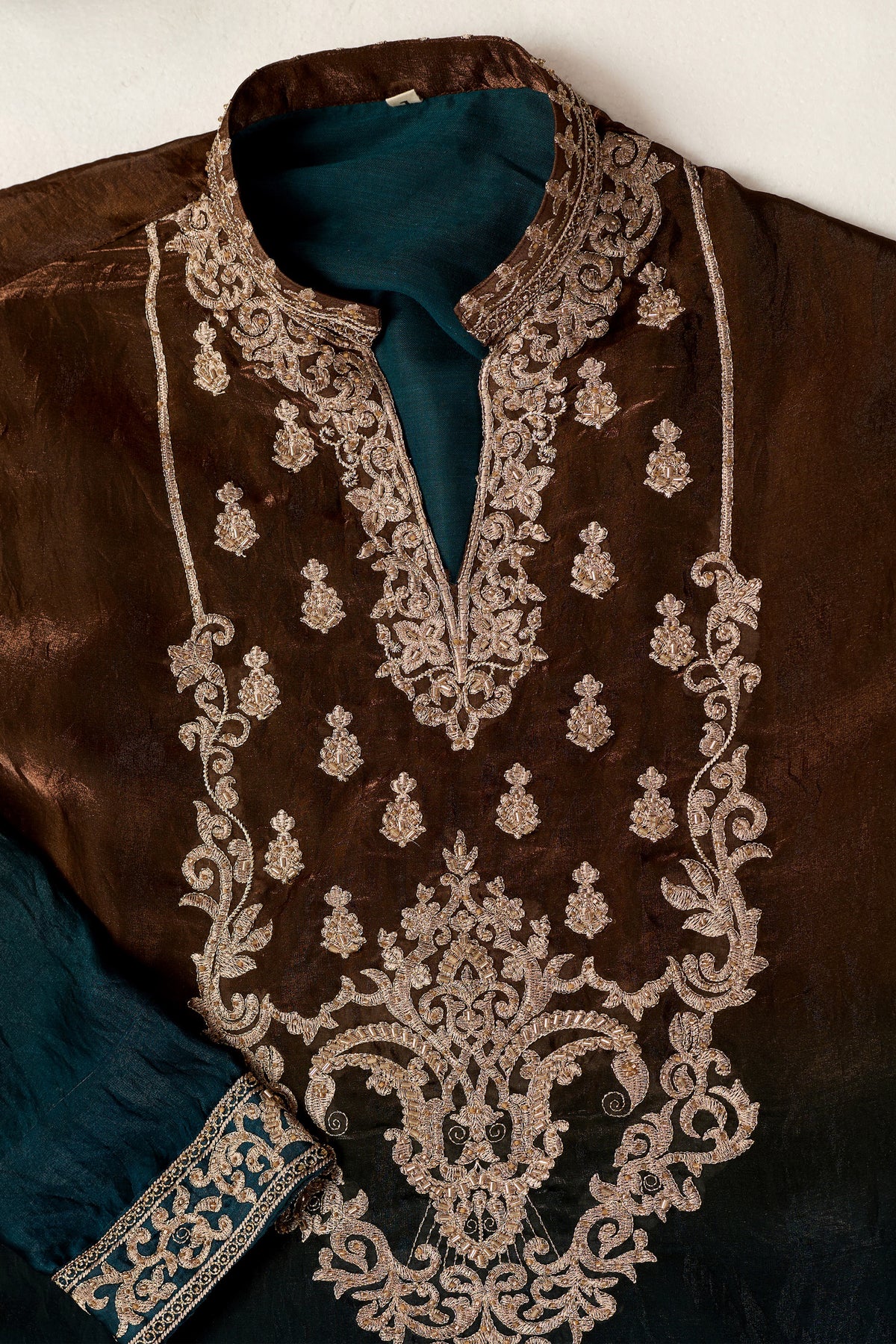 Brown mens wear kurta pajama for wedding celebrations