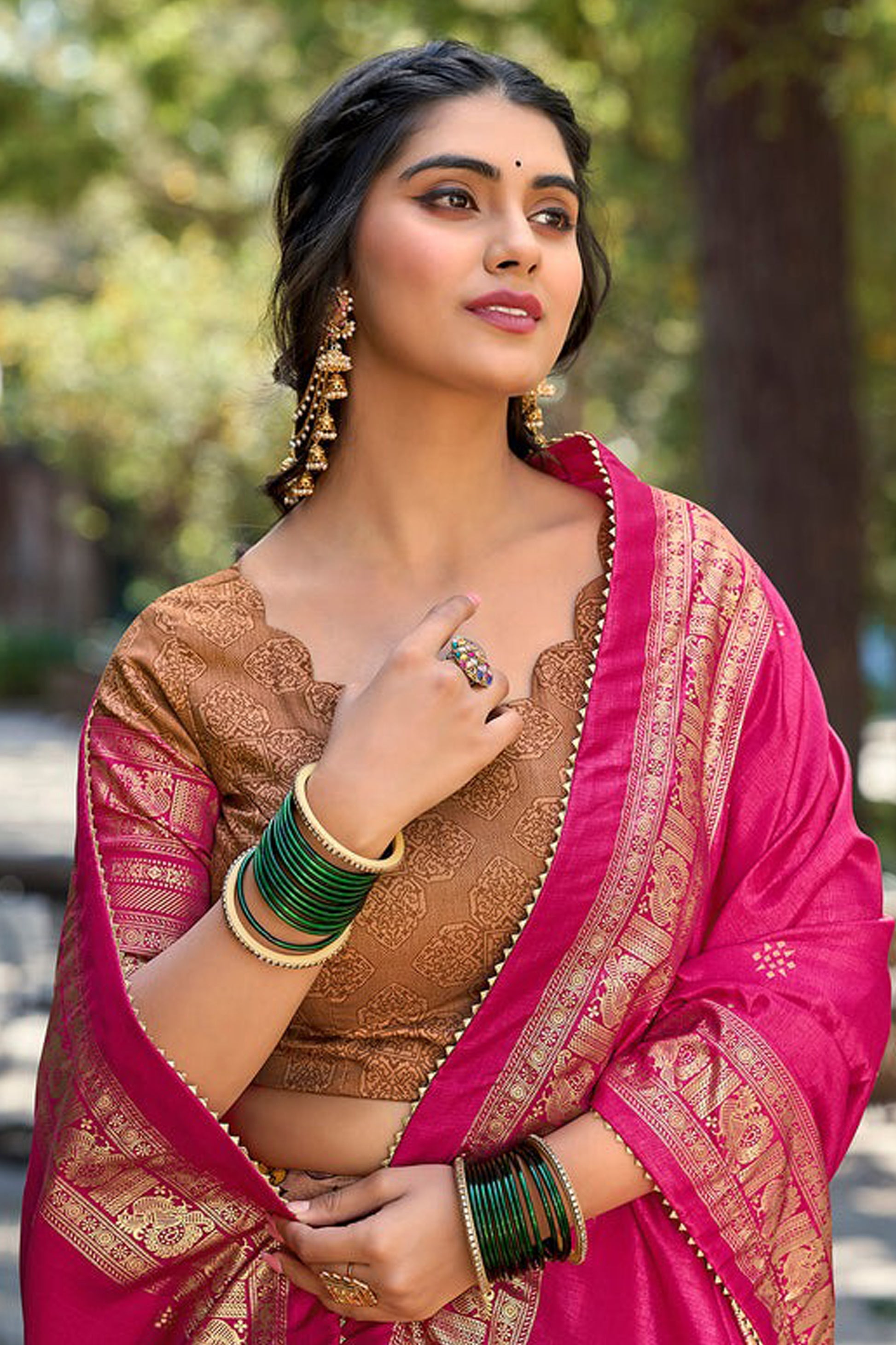 Elegant lehenga collection piece in brown shade