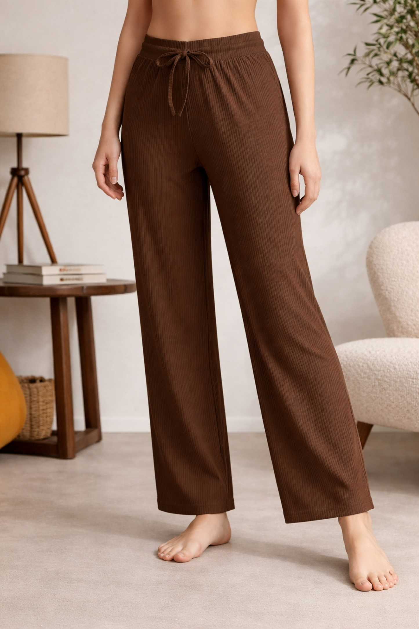 brown track pant for women office wear styling
