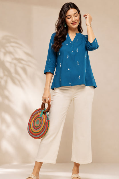 Printed Tunic styled for weekday casual outfits