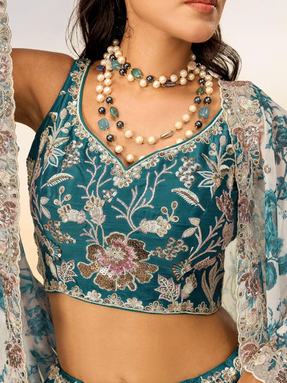 Sequins work shimmer under soft lighting