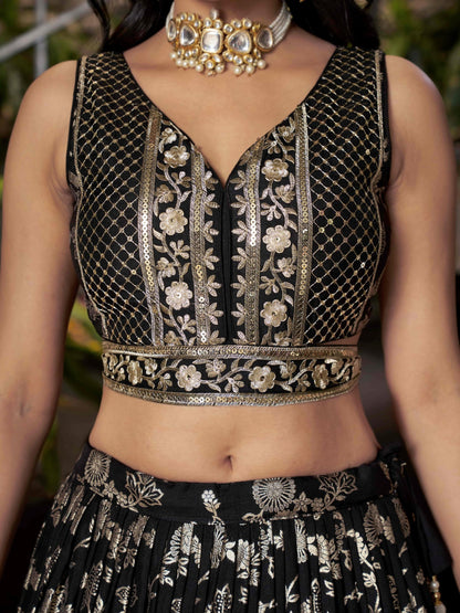 Dola Silk lehenga choli texture close-up
