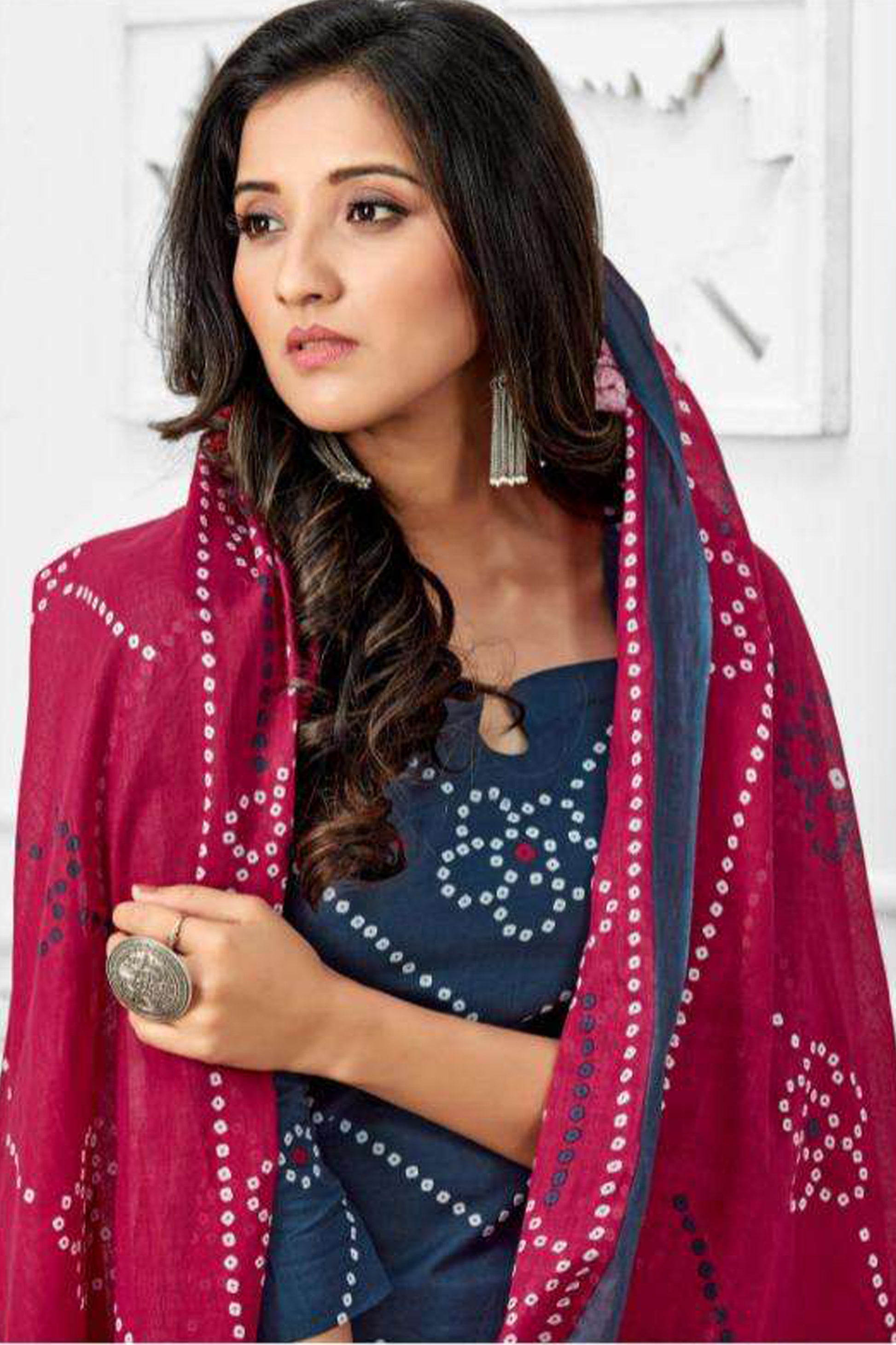 Floral print salwar kameez for summer bridal occasions