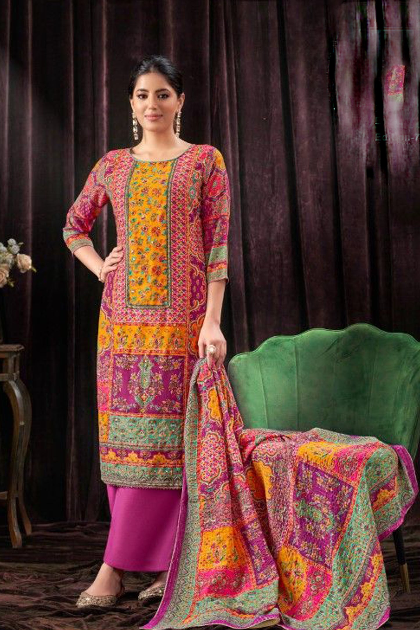 coordinated palazzo set styled like cotton dresses look