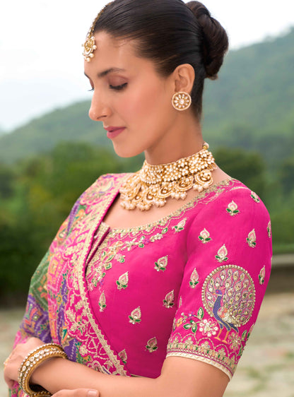cream lehenga choli embroidered detail close up
