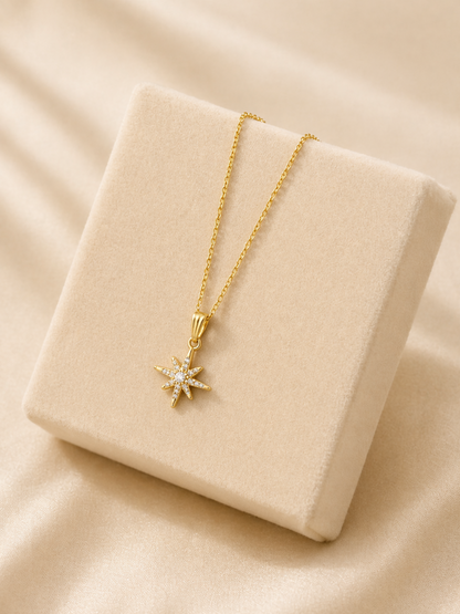 elegant gold chain necklace display