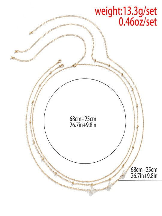 delicate body chain with adjustable clasp ends