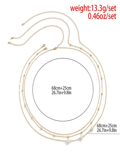 delicate body chain with adjustable clasp ends
