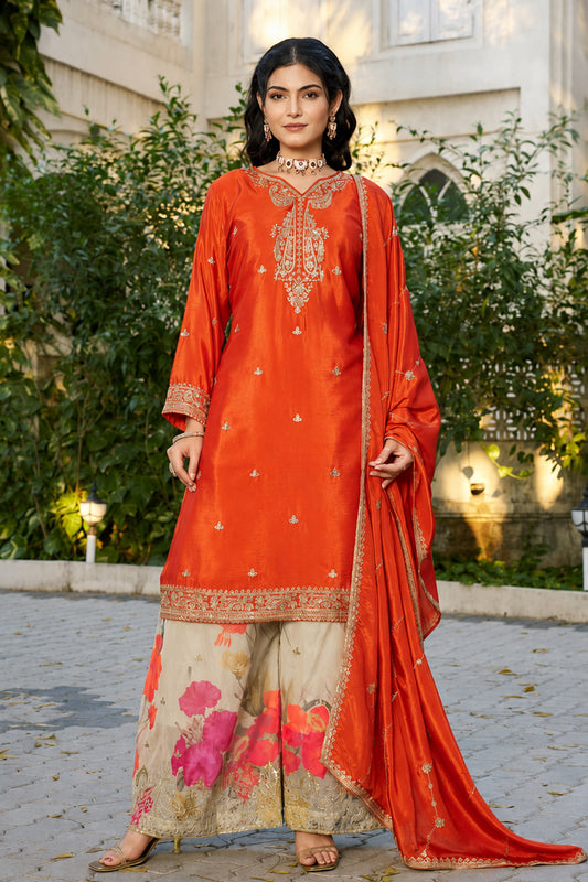 Ready-to-wear cultural celebration outfit in Orange