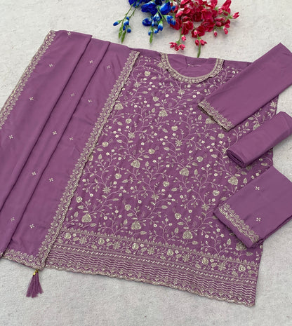 mbroidered Palazzo with Heavy Embroidered Sequence work