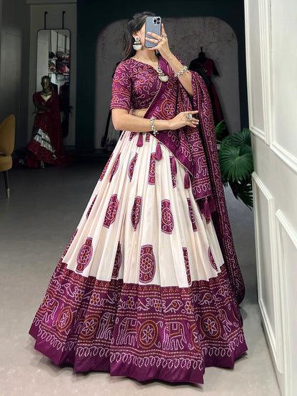 Heavy bridal lehenga choli with silk dupatta drape