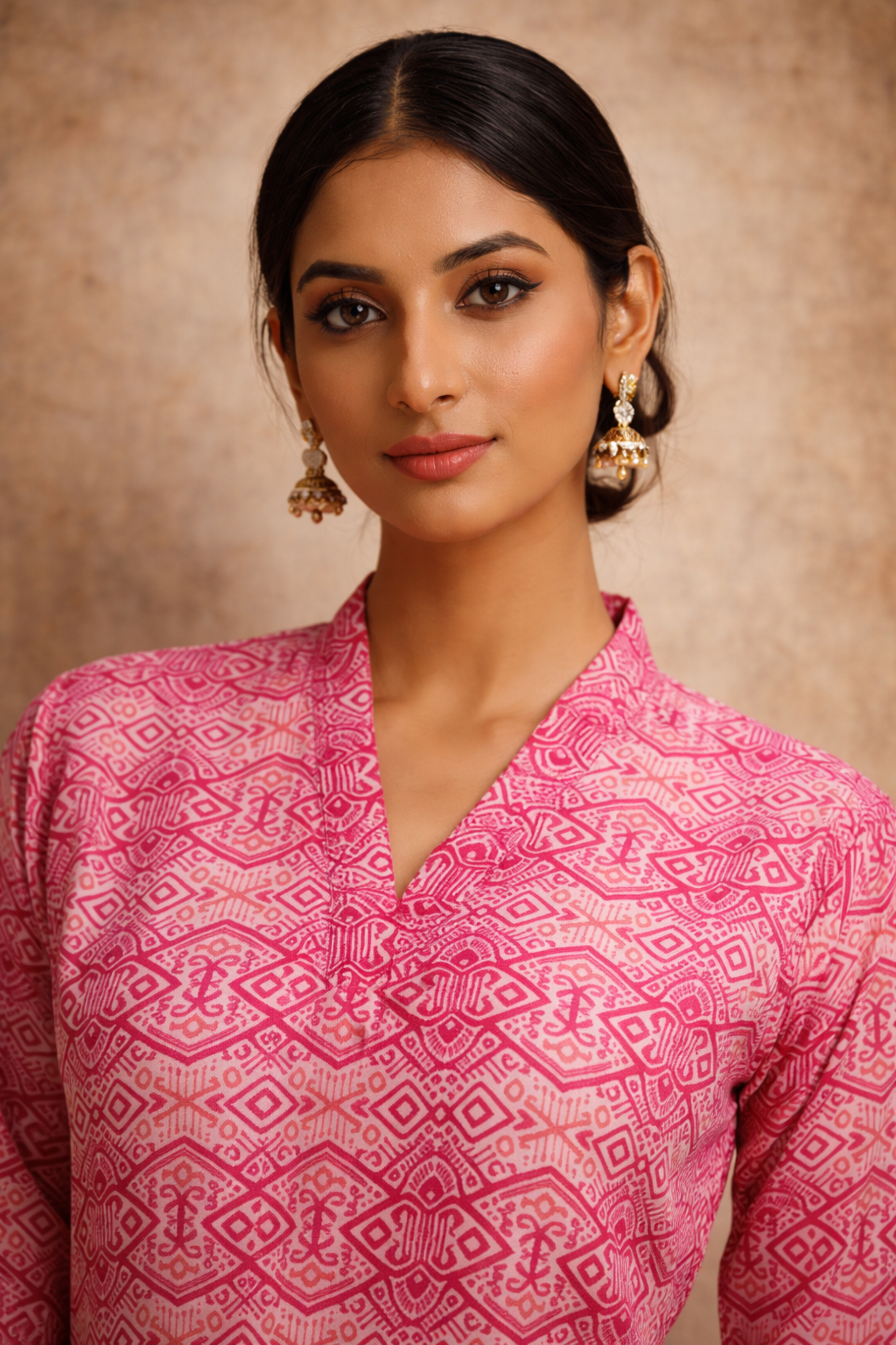 heavy maslin silk pink top fabric texture close up