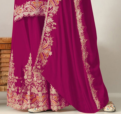 Wedding-ready Designer Palazzo with Sequence Work finish