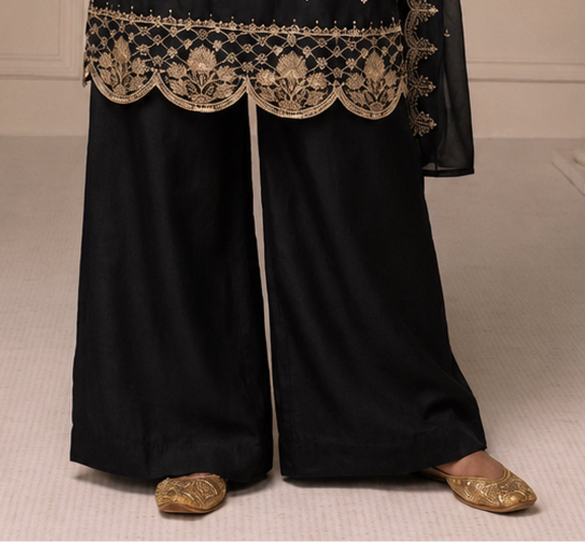 Rear styling view of ready to wear silk salwar kameez