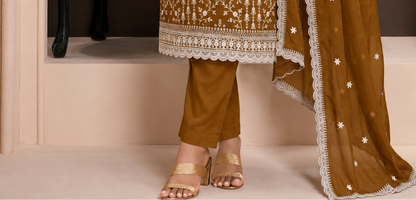 Occasion-ready Bronze Salwar Kameez styling image