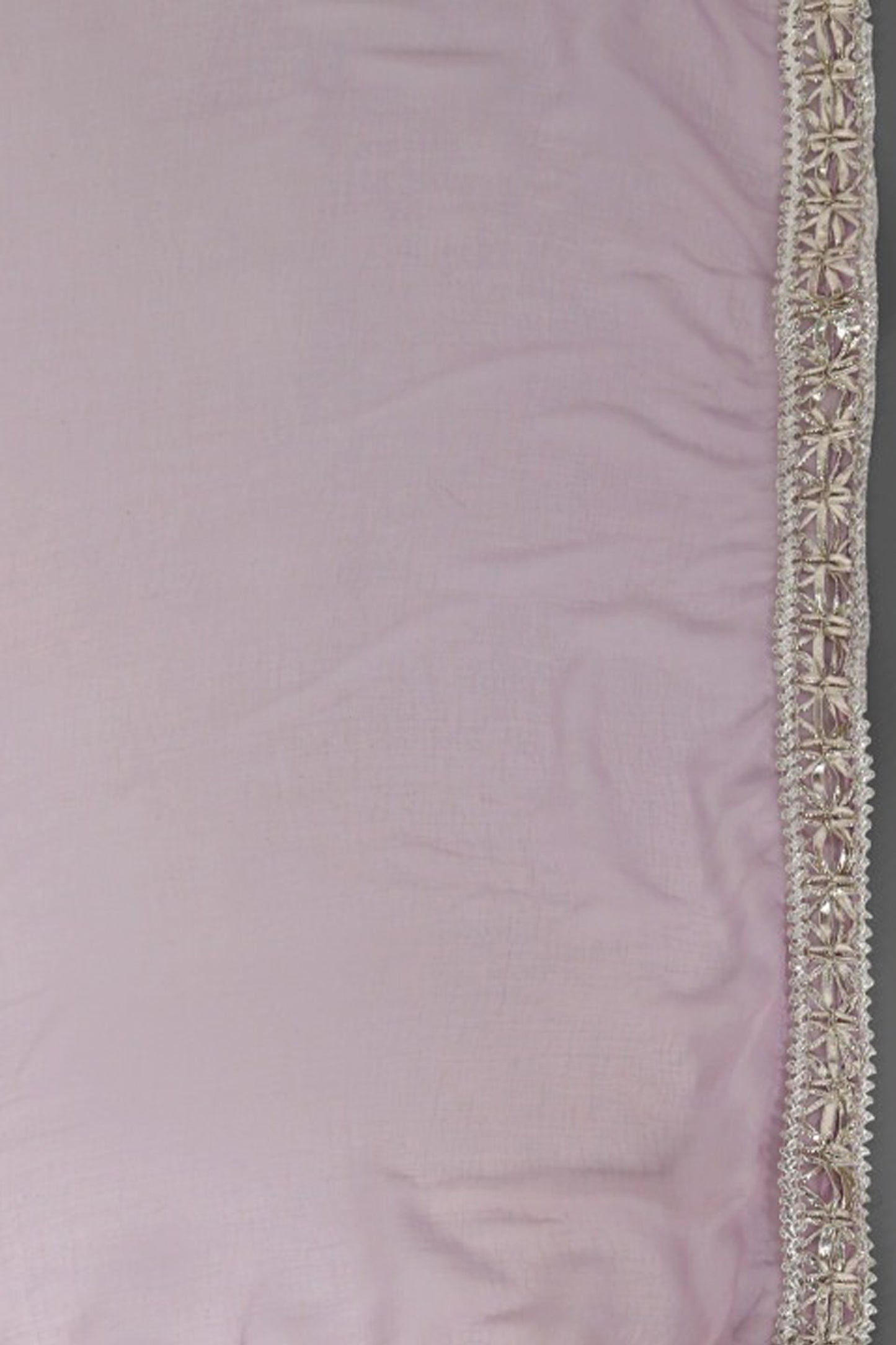 Simple kurti with coordinated embroidered hem finish